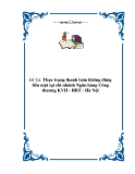 Đề tài " Thực trạng thanh toán không dùng tiền mặt tại chi nhánh Ngân hàng Công thương KVII - HBT - Hà Nội "