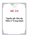 Tiểu luận:"Nguồn gốc dân tộc Miêu ở Trung Quốc"