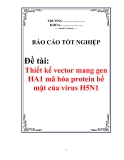 Luận văn cao học “Thiết kế vector mang gen HA1 mã hóa protein bề mặt của virus H5N1"
