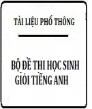 Bộ đề thi học sinh giỏi Tiếng Anh từ lớp 6 đến lớp 12