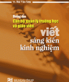 Hướng dẫn viết sáng kiến kinh nghiệm