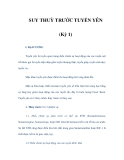 SUY THUỲ TRƯỚC TUYẾN YÊN (Kỳ 1) 