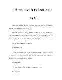 CÁC DỊ TẬT Ở TRẺ SƠ SINH (Kỳ 1) 