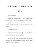 CÁC DỊ TẬT Ở TRẺ SƠ SINH (Kỳ 2)