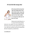 18 câu hỏi cần thiết khi mang thai  