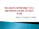 Đa dạng sinh học của bộ móng guốc ở Việt Nam - GV: Lê Ngọc Thông
