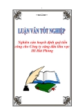 Luận văn tốt nghiệp: Nghiên cứu hoạch định quỹ tiền công cho Công ty xăng dầu khu vực III Hải Phòng