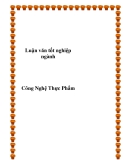 Luận văn tốt nghiệp ngành Công Nghệ Thực Phẩm