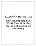 CHƯƠNG 3: NGHIÊN CỨU VỀ PLC S7-200