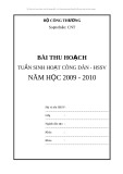 Bài thu hoạch: Tuần sinh hoạt công dân - HSSV năm học 2009 -  2010