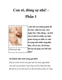 Con ơi, đừng sợ nhé! Phần 1