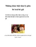 Những khác biệt tâm lý giữa bé trai-bé gái  