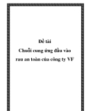 Đề tài " Chuỗi cung ứng đầu vào rau an toàn của công ty VF "