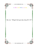 Báo cáo:  "Đồng hồ thời gian thực dùng DS 1307"