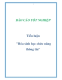 Tiểu luận " Hóa sinh học chức năng thông tin "