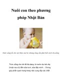 Nuôi con theo phương pháp Nhật Bản   