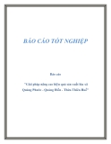  Báo cáo tốt nghiệp: Giải pháp nâng cao hiệu quả sản xuất lúa xã Quảng Phước - Quảng Điền - Thừa Thiên Huế