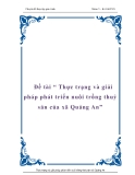 Đề tài “ Thực trạng và giải pháp phát triển nuôi trồng thuỷ sản của xã Quảng An”