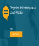 Công thức quản lý nhân sự của các công ty Nhật Bản