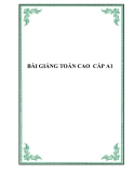 Bài giảng toán cao cấp A1 Cao đẳng - Ths. Đoàn Vương Nguyên