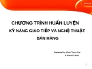 Thuyết trình: Chương trình huấn luyện kỹ năng giao tiếp và nghệ thuật bán hàng