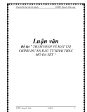 Đề tài “ THẨM ĐỊNH VỀ MẶT TÀI CHÍNH DỰ ÁN ĐẦU TƯ KHAI THÁC MỎ ĐÁ SÉT “