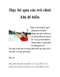 Dạy bé qua các trò chơi khi đi biển 