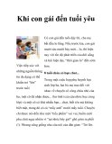 Khi con gái đến tuổi yêu  