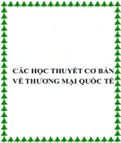 Các học thuyết cơ bản về Thương mại quốc tế