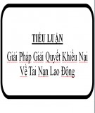 Tiểu luận quản lý nhà nước ngạch chuyên viên: Giải pháp giải quyết khiếu nại về tai nạn lao động