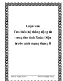 Luận văn Tìm hiểu hệ thống động từ trong thơ tình Xuân Diệu trước cách mạng tháng 8