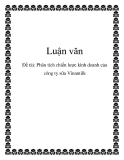 Luận văn: Phân tích chiến lược kinh doanh của công ty sữa Vinamilk