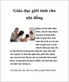 Giáo dục giới tính cho nhi đồng