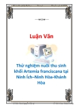 Luận Văn về: Thử nghiệm nuôi thu sinh khối Artemia franciscana tại Ninh Ích–Ninh Hòa-Khánh Hòa