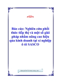 Báo cáo “Nghiên cứu phối thức tiếp thị và một số giải pháp nhằm nâng cao hiệu qủa kinh doanh tại xí nghiệp ô tô SASCO”