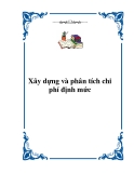 Bài giảng về Xây dựng và phân tích chi phí định mức