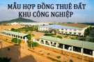 Mẫu hợp đồng thuê đất khu công nghiệp đúng quy định nhà nước