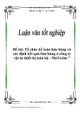 Đề tài: Tổ chức kế toán bán hàng và xác định kết quả bán hàng ở công ty vật tư thiết bị toàn bộ - MaTexim