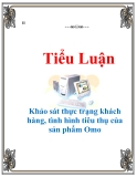 Tiểu luận: Khảo sát thực trạng khách hàng, tình hình tiêu thụ của sản phẩm Omo