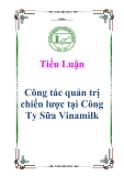 Tiểu luận: Công tác quản trị chiến lược tại Công Ty Sữa Vinamilk