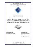 PHÂN TÍCH TÁC ĐỘNG CỦA DỰ ÁN NÂNG CAO ĐỜI SỐNG ĐẾN THU NHẬP CỦA NGƯỜI KHMER TỈNH TRÀ VINH