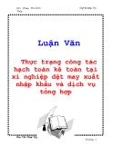 Luận văn: Thực trạng công tác hạch toán kế toán tại xí nghiệp dệt may xuất nhập khẩu và dịch vụ tổng hợp