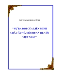 TIỂU LUẬN KINH TẾ QUỐC TẾ " sự ra đời của liên minh châu âu và mối quan hệ với việt nam "