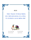 Chuyên đề tốt nghiệp " thực trạng về hoạt động xúc tiến bán hàng của Công ty Cổ phần Cao su Đồng Phú "