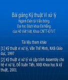 Bài giảng môn Kỹ thuật vi xử lý: Chương 2 - Vi xử lý và Hệ thống vi xử lý