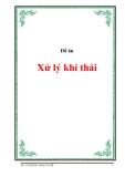 Đồ án xử lý ô nhiễm không khí: Xử lý khí SO2 bằng nước