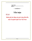 Tiểu luận:Đánh giá tác động của giá xăng dầu đến một số ngành nghề của Việt Nam