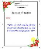 Đề tài “Nghiên cứu  chuỗi cung ứng mặt hàng tôm thẻ chân trắng đông lạnh của công ty cổ phần Nha Trang Seafoods - F17 ”