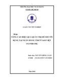 Luận văn tốt nghiệp: Nâng cao hiệu quả quản trị rủi ro tín dụng tại Ngân hàng TMCP Nam Việt (NAVIBANK)