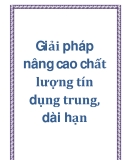 Luận văn: Giải pháp nâng cao chất lượng tín dụng trung, dài hạn của ngân hàng đầu tư và phát triển chi nhánh Vĩnh Long